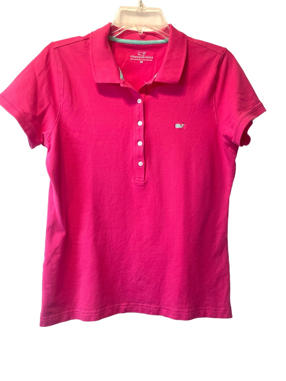 Vineyard Vines Pink Cotton Spandex Short Sleeve Polo Shirt Women’s Size Medium